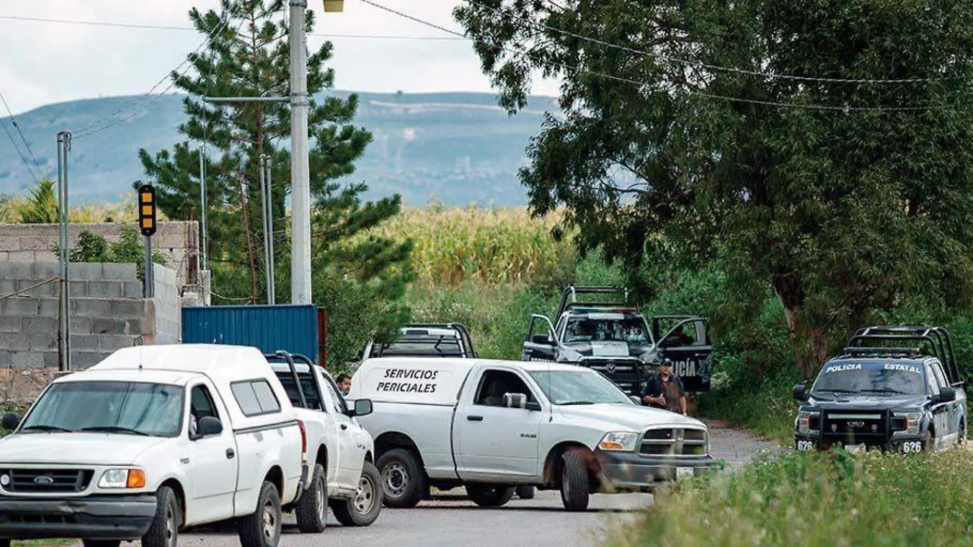 Elmentos policiacos en zona de intervención